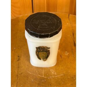 Vintage Art Deco White Milk Glass Jar Saxon (8266)